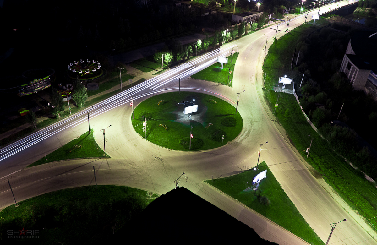 Йошкар-Ола ночью, Ленинский проспект, Парк 400-летия Йошкар-Олы, карусели