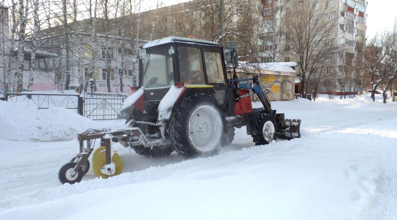 Снегоуборочная техника в Йошкар-Оле работает круглосуточно | Новости .