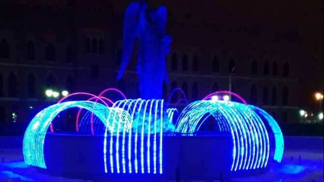 В Йошкар-Оле появился «зимний фонтан»