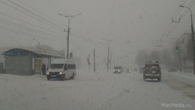 Синоптики предупреждают: ночью в Марий Эл ожидается метель и сильный ветер