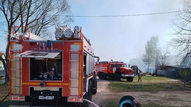 В пригороде Йошкар-Олы сгорела баня с летней кухней