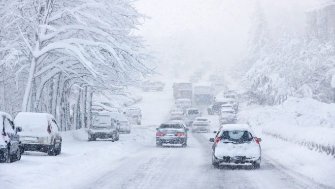 На загородных трассах Марий Эл из-за снегопада могут ограничить движение