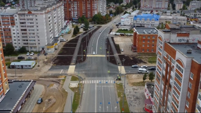 Появилось видео реконструкции перекрёстка бульвара Ураева, улиц Кирова и Мира