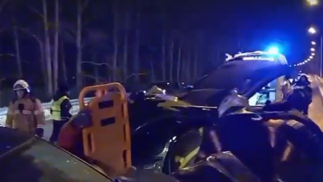 В Медведевском районе столкнулись четыре автомобиля: есть пострадавшие