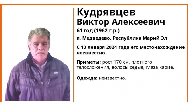 В посёлке Медведево полторы недели ищут пропавшего мужчину