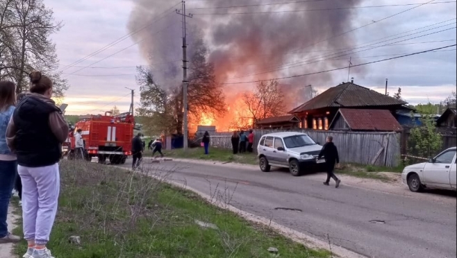В Звениговском районе на пожаре пострадал 49-летний мужчина