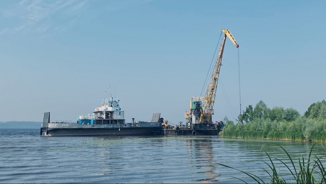 В Юрино началось строительство причала для парома