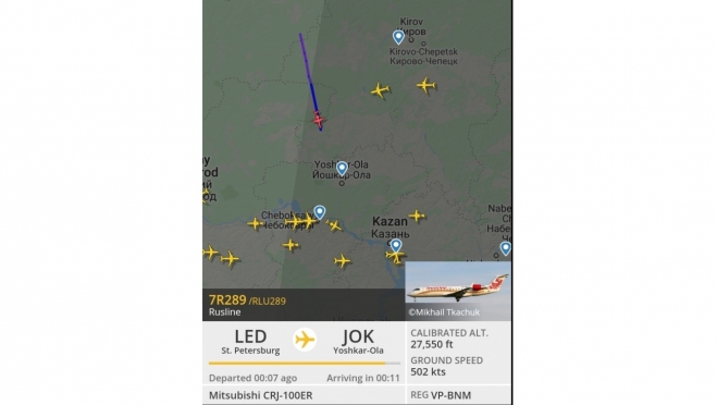 Резервный борт из Питера приземлился в аэропорту Йошкар-Олы