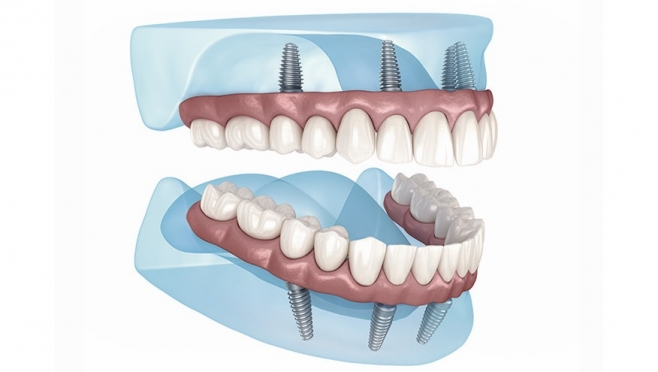 Протезирование Аll-on-4: временное и постоянное