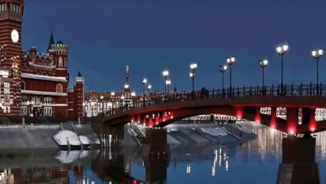 На набережной Йошкар-Олы появится архитектурная подсветка зданий и мостов