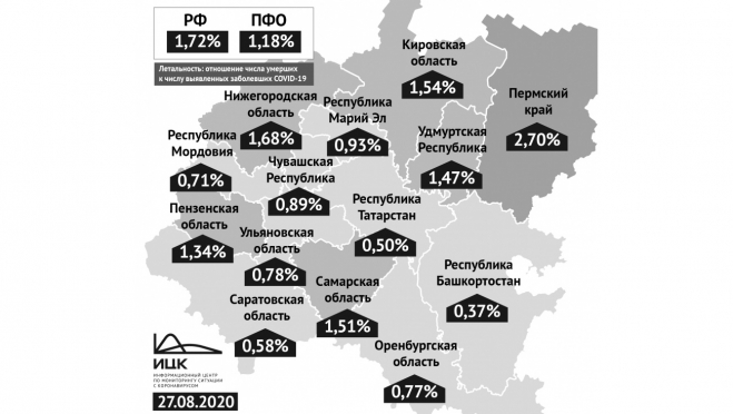 За неделю в Марий Эл выросла летальность от коронавируса