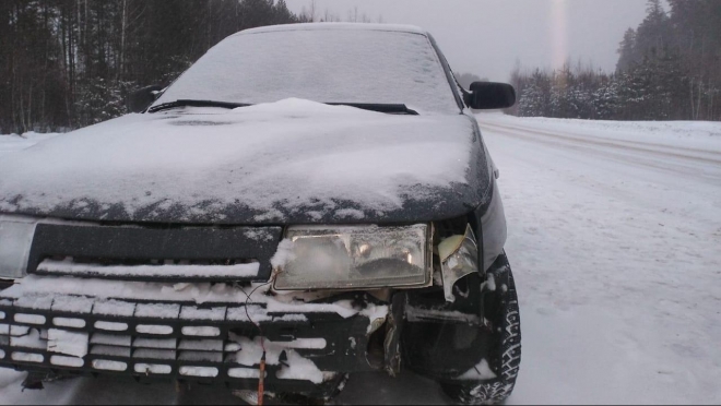 В Юринском районе машина перевернулась в кювет, водитель скрылась с места ДТП