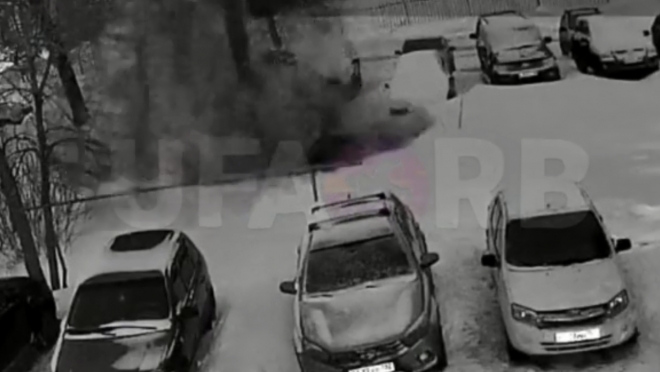 В одном из городов ПФО под землю ушёл припаркованный автомобиль и дерево