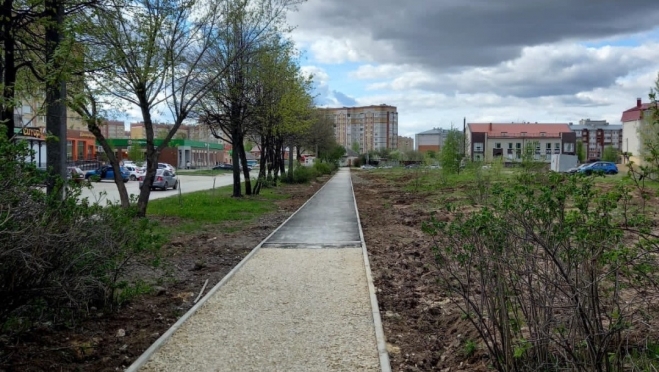 На улице Яна Крастыня в Йошкар-Оле обустраивают пешеходную зону