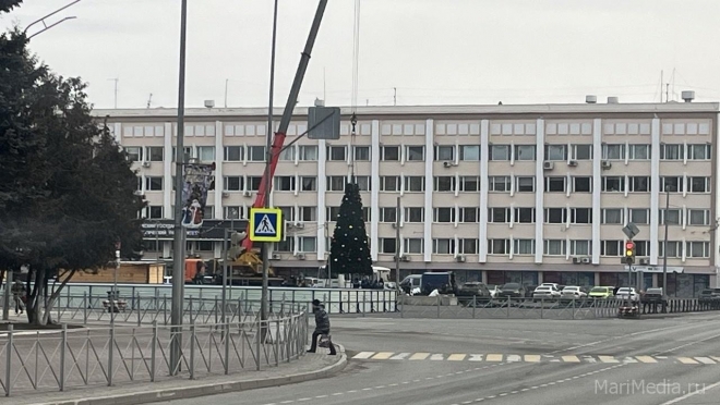 В Йошкар-Оле устанавливают главную ёлку республики