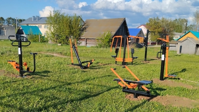 В селе Ронга в Советском районе обустроили спортплощадку