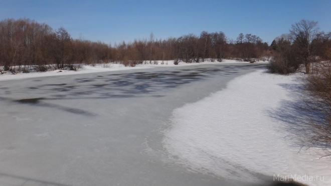 На реках Марий Эл толщина ледового покрытия от 12 до 38 сантиметров