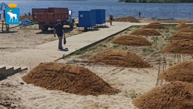 В Йошкар-Оле начали благоустройство пляжа