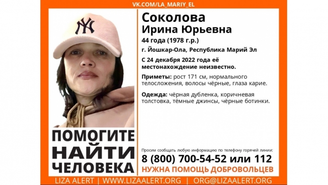 В Йошкар-Оле ищут пропавшую женщину