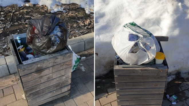 Йошкаролинцы пристрастились закидывать в урны пакеты с бытовым мусором