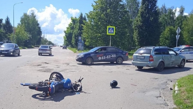 В Козьмодемьянске пьяный мотоциклист попал в ДТП