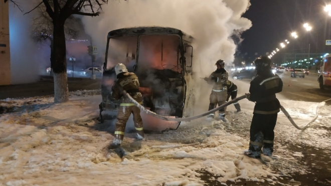 В Йошкар-Оле горели сауна и автобус