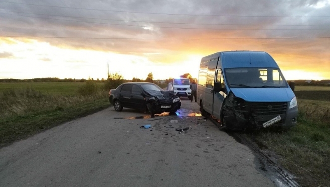 В Горномарийском районе пьяная автоледи врезалась в микроавтобус