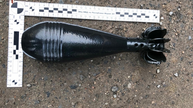 В Йошкар-Оле на улице Лебедева обнаружили корпус от 82-мм минометной мины