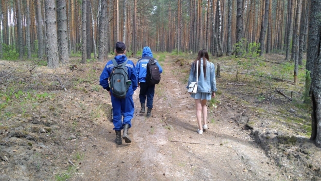 В лесу Медведевского района заблудившуюся девушку нашли по стрелкам