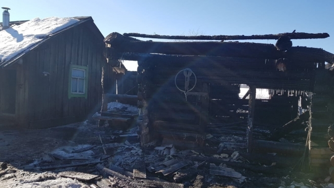 В Оршанском районе сгорели надворные постройки