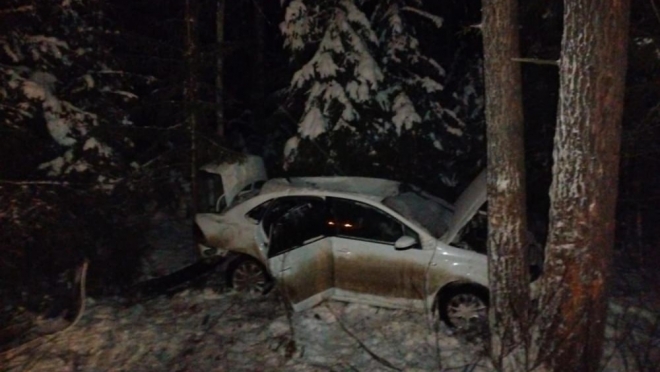 На Казанском тракте автоледи перевернулась в кювет на иномарке