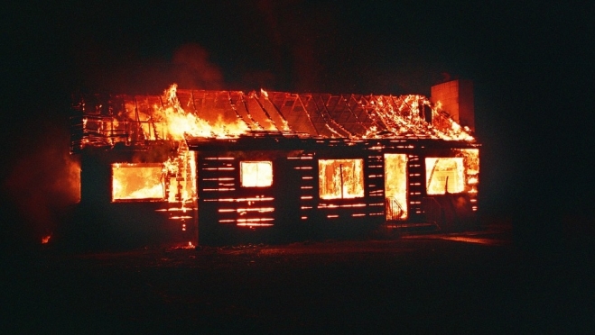 В Звениговском районе ночью полыхало пламя