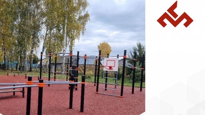 В селе Юледур оборудовали малую спортивную площадку ГТО