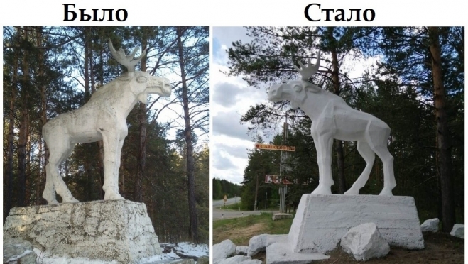 В Волжском районе отреставрировали скульптурную композицию 70-х годов прошлого века