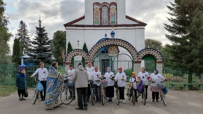 В Волжском районе состоялся велосипедный крестный ход