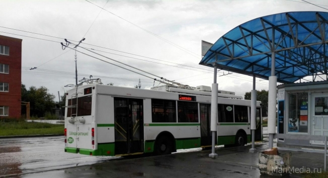 В Йошкар-Оле из-за дорожной аварии изменилась схема движения троллейбуса № м2