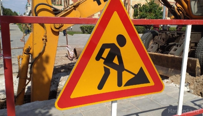 В Йошкар-Оле перекрыт участок улицы Свердлова из-за ремонта