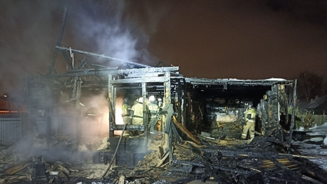 В Йошкар-Оле в Старый Новый год из-за неисправной ёлочной гирлянды сгорел жилой дом