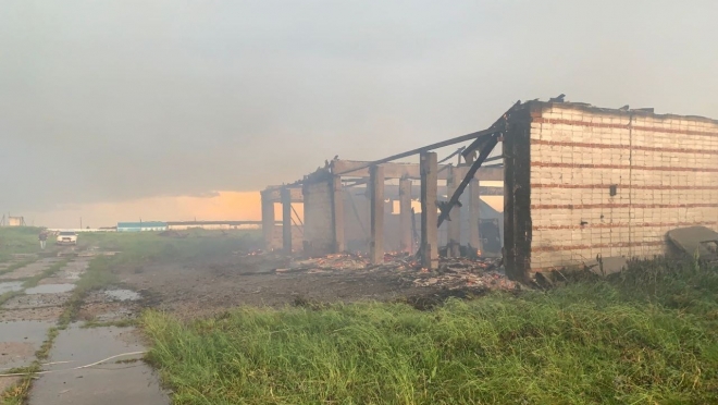 Гроза стала причиной серьёзного пожара в Советском районе