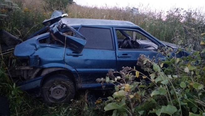 В Оршанском районе «ВАЗ-2114» перевернулась в кювет — водитель пропал