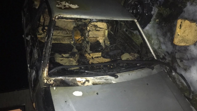 В Медведевском районе загорелся автомобиль