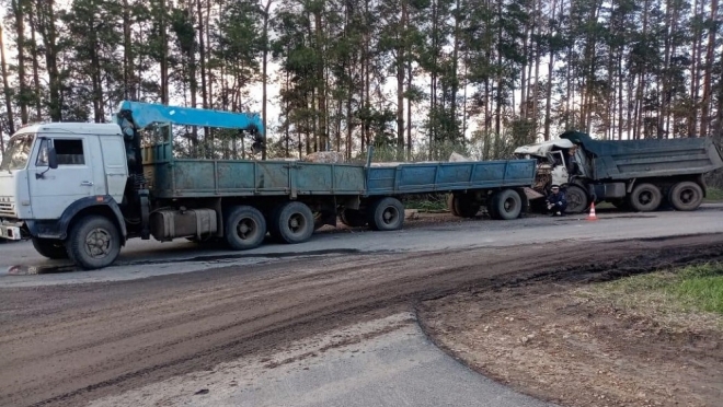 На Сернурском тракте столкнулись два большегруза