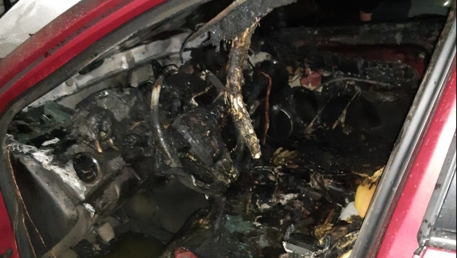 Ночью в Волжске сгорела иномарка