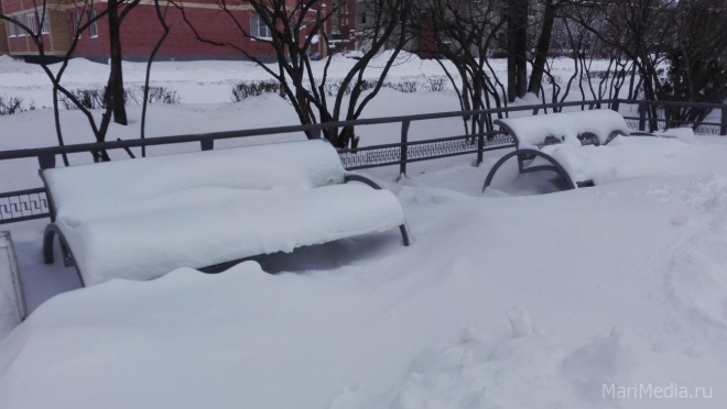 В Марий Эл высота снежного покрова на 10-15 см ниже нормы