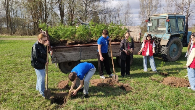 На территории техникума в Йошкар-Оле высадили «Аллею Памяти»