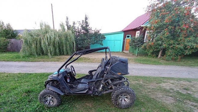 В селе Владимирское перевернулись мужчины на багги