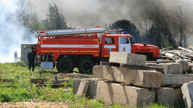 Сегодня рано утром в Медведево произошёл пожар