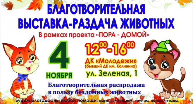 Благотворительная выставка-раздача животных
