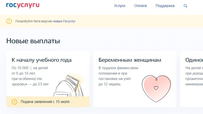 Портал госуслуг сам заполнит форму заявления на выплату школьникам