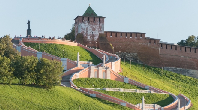 На территории Нижегородского кремля прошла выездная церемония бракосочетания
